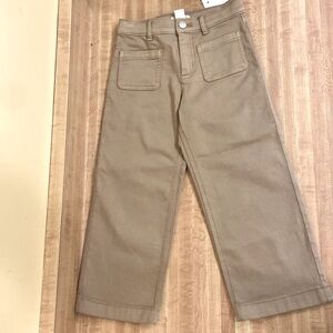 NWT JCrew CrewCuts Girls Patch Pocket Stretch Wide Leg Jean, 6